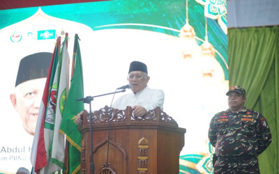 Pengajian Sekaligus Tasyakuran Terpilihnya Ketum PBNU KH. Abdul Hakim Mahfudz Di Ponpes Nurul Falah Pasirmlang Tebuireng 09